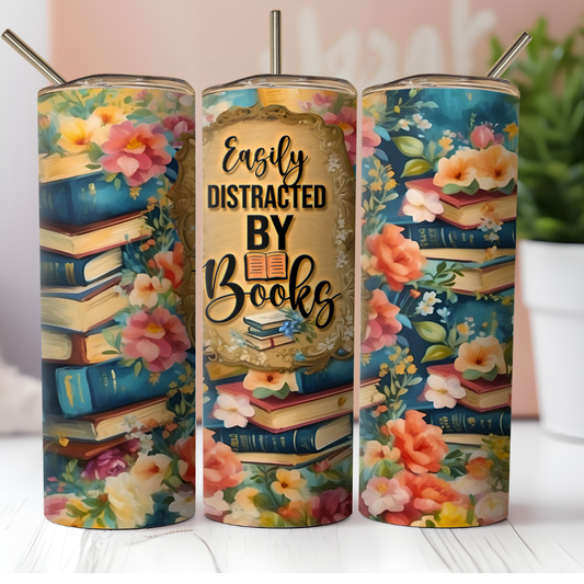 Easily Distracted By Books Tumbler